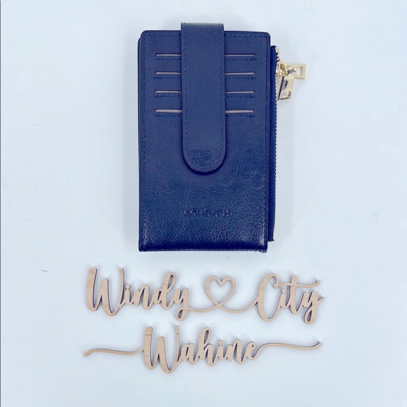 NWOT Vionentus AirTag Wallet/Card holder-Navy - Picture 1 of 12